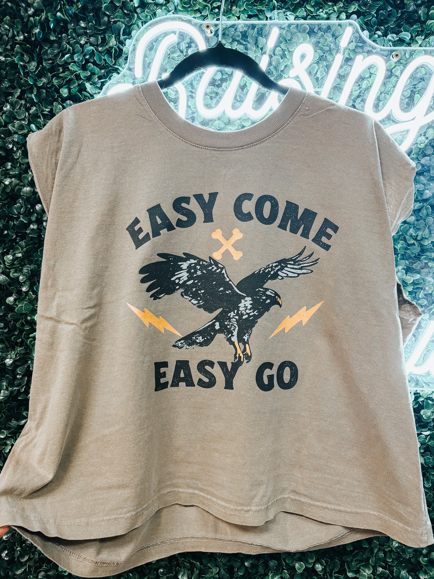 easy come ⚡︎ easy go muscle tank