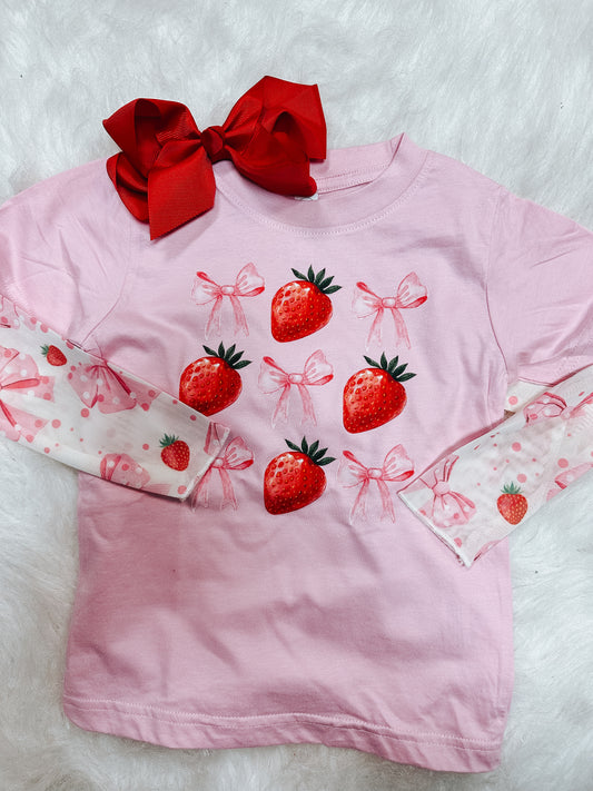 strawberry bow tee ♡