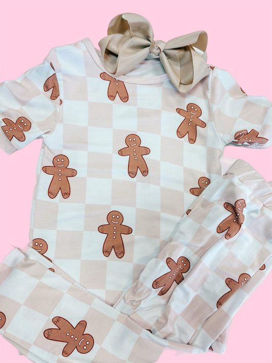 girly gingerbread bamboo pjs ✿