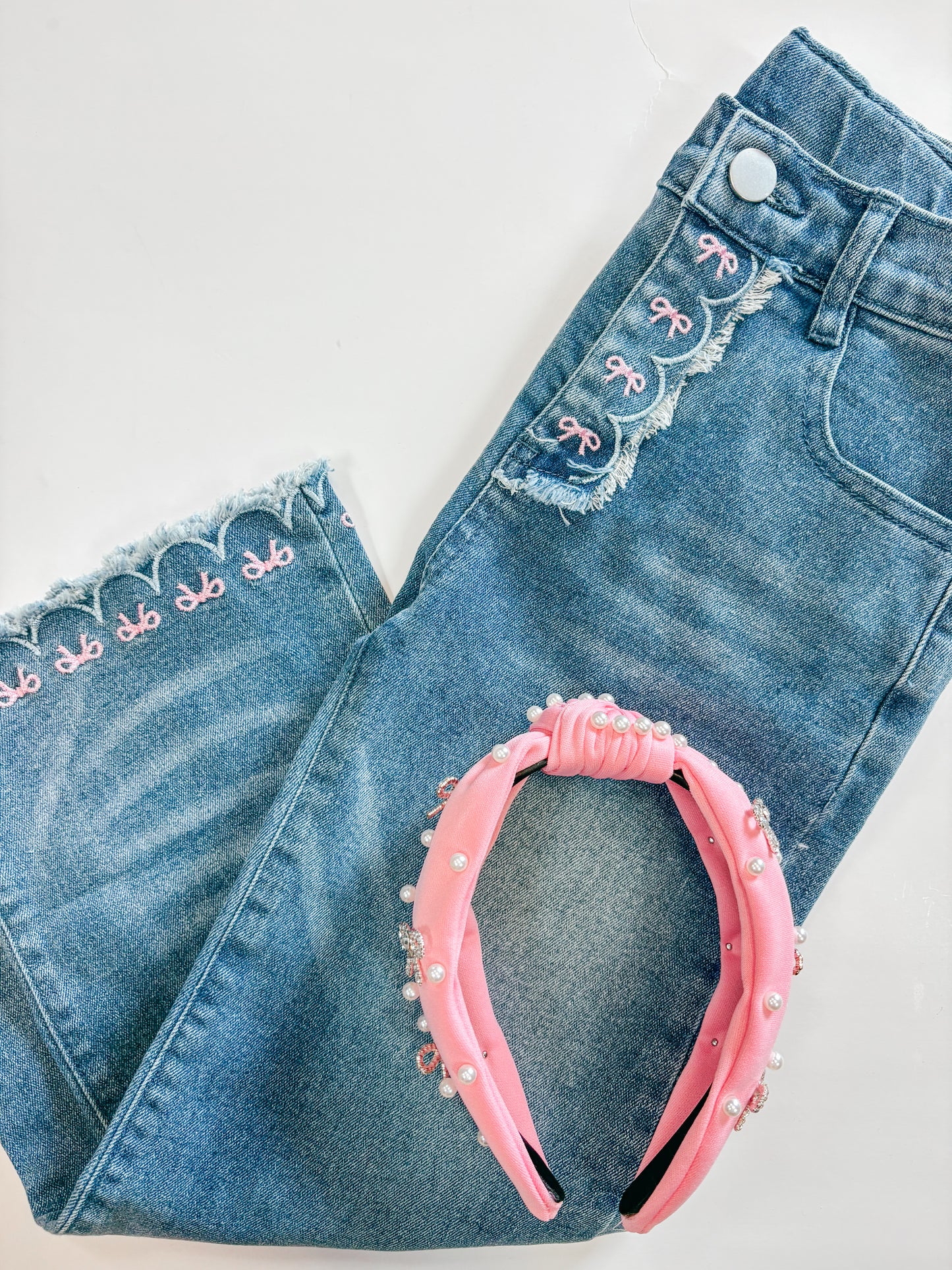 dainty bow denim🎀
