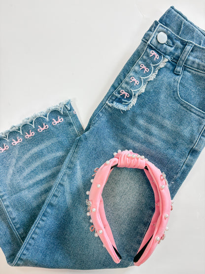 dainty bow denim🎀