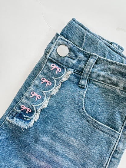 dainty bow denim🎀