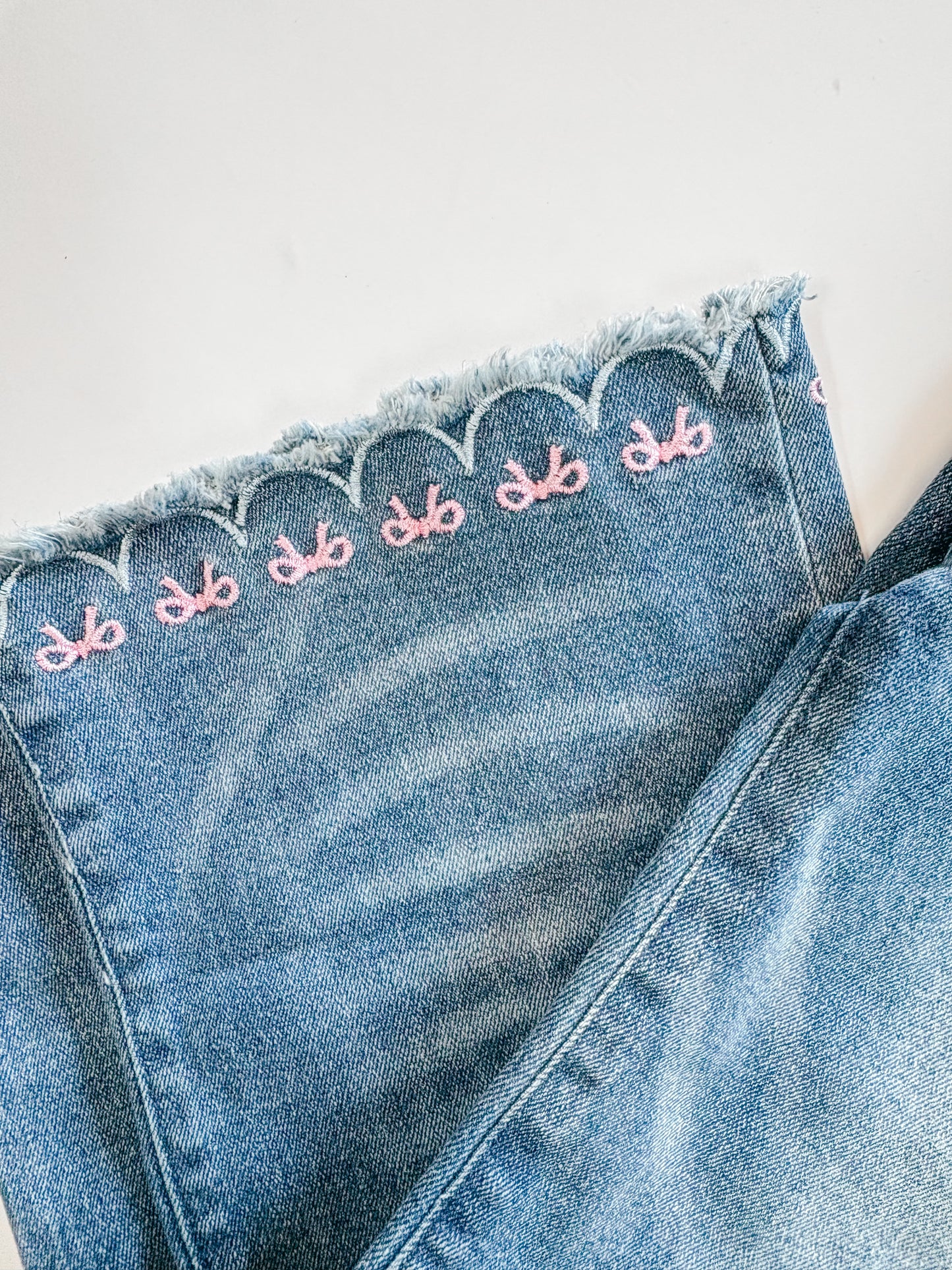 dainty bow denim🎀
