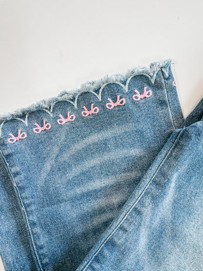 dainty bow denim🎀