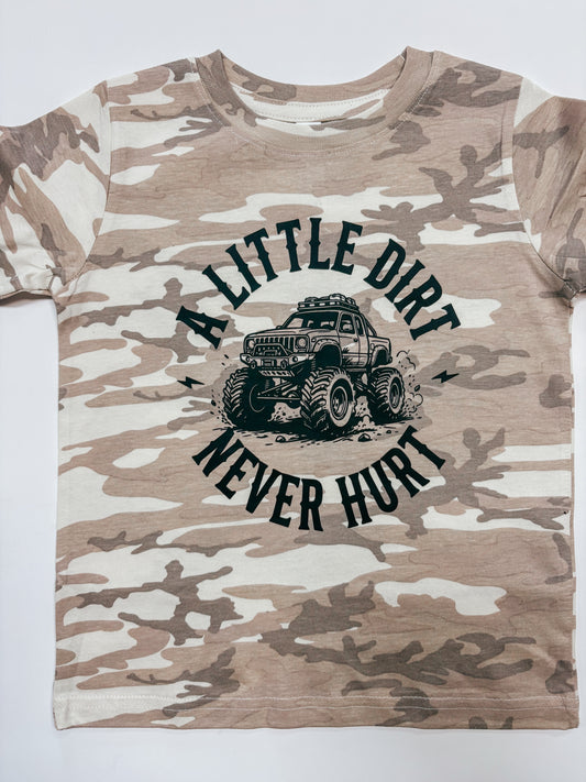 a little dirt never hurt camo tee ⚡︎